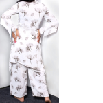 Premium Women's Floral Co-ord Set – Breathable White Leaf Print Two-Piece Outfit - Image 5