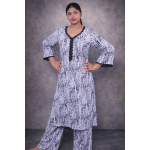 Ethereal Blossom Two-Piece Set – Women’s Vibrant Floral Tunic & Coordinated Trouser Suite - Image 2