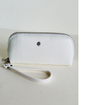 Chic Pebbled Synthetic Leather Wristlet Clutch – Elegant Leaf Edition