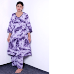 Minimalist Charcoal Bloom Two-Piece Set – Women’s Elegant Floral Tunic & Wide-Leg Trouser Suite - Image 3
